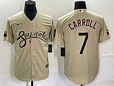 Men's Arizona Diamondbacks #7 Corbin Carroll 2021 Gold City Connect Cool Base Stitched Jersey,baseball caps,new era cap wholesale,wholesale hats